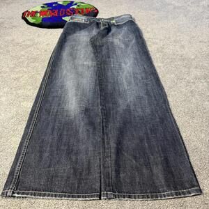 NAVY Y2K PELLE BAGGY JEANS WITH CRAZY BACK POCKETS